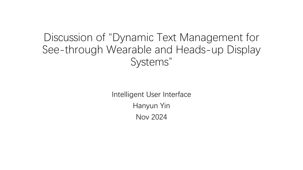 discussion of dynamic text management n.w