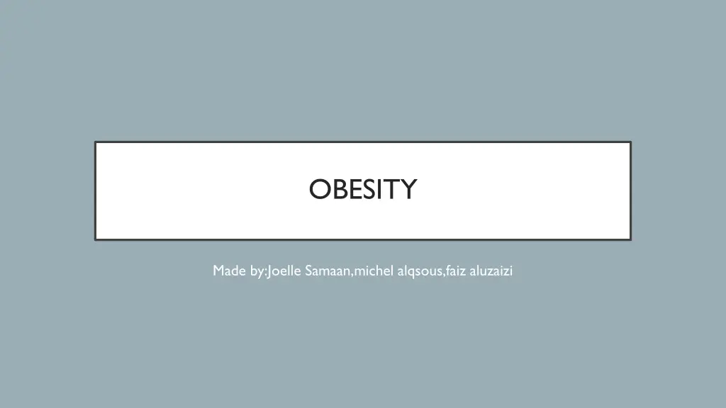 obesity n.w