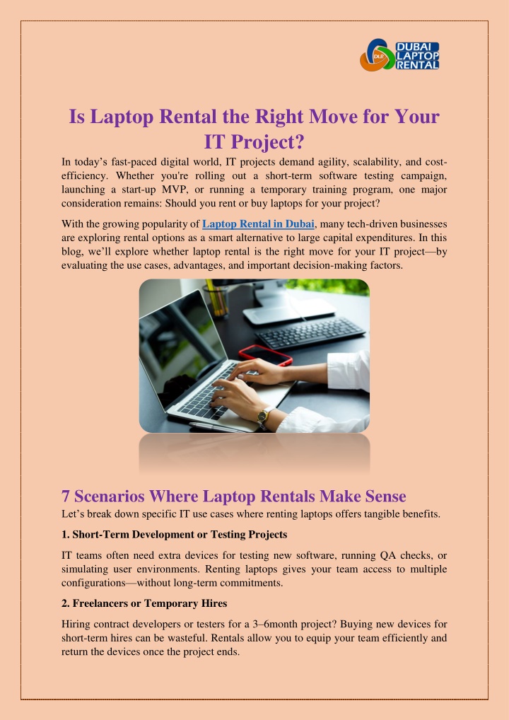 is laptop rental the right move for your n.w