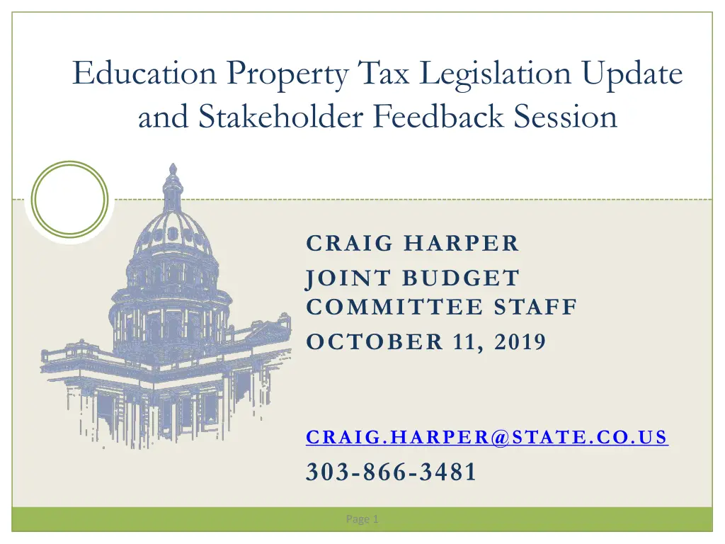 education property tax legislation update n.w