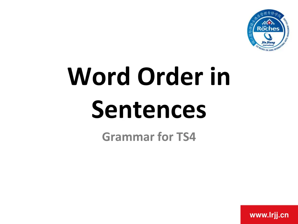 word order in sentences grammar for ts4 n.w