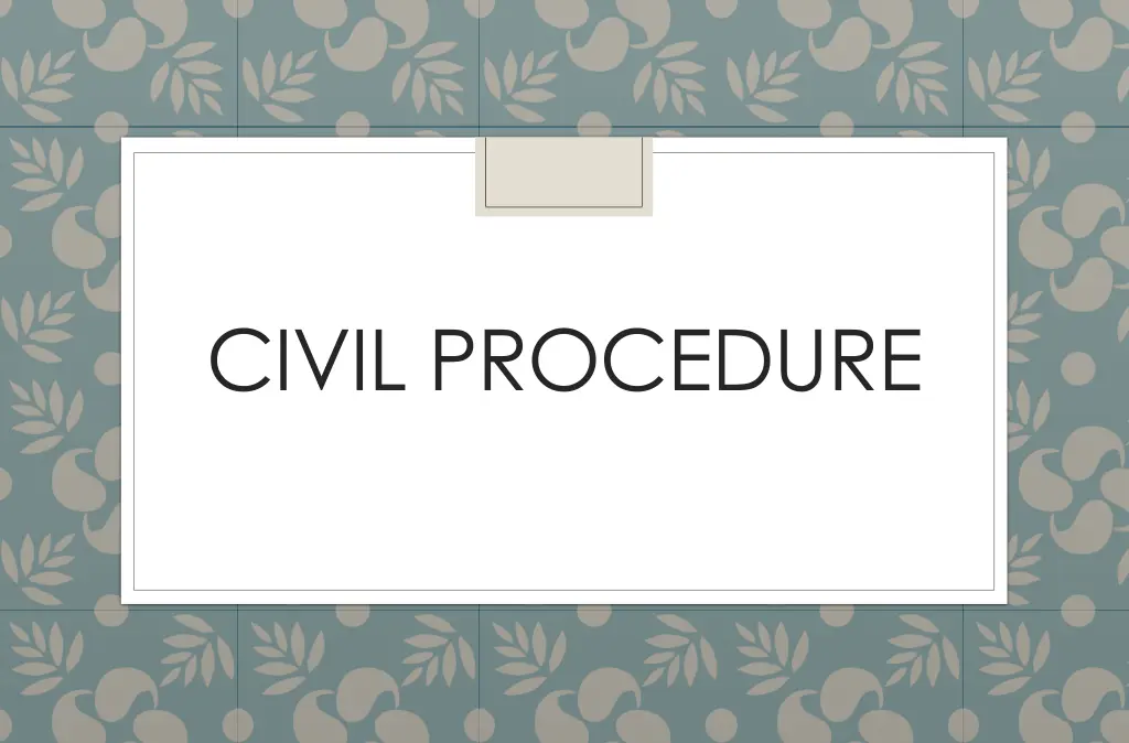 civil procedure n.w