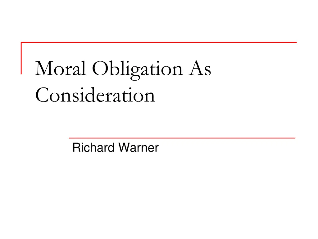 moral obligation as consideration n.w