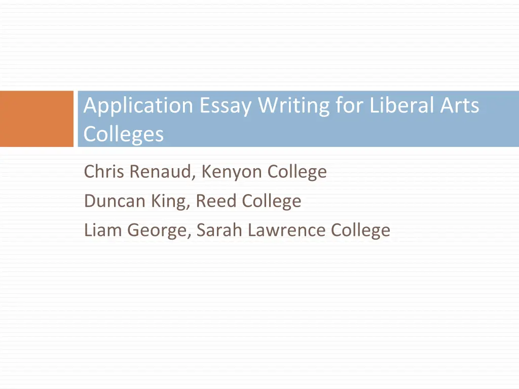 application essay writing for liberal arts n.w