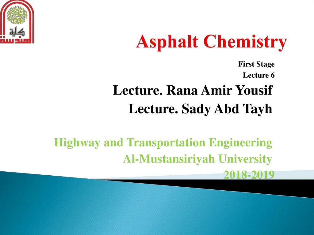 first stage lecture 6 n.w