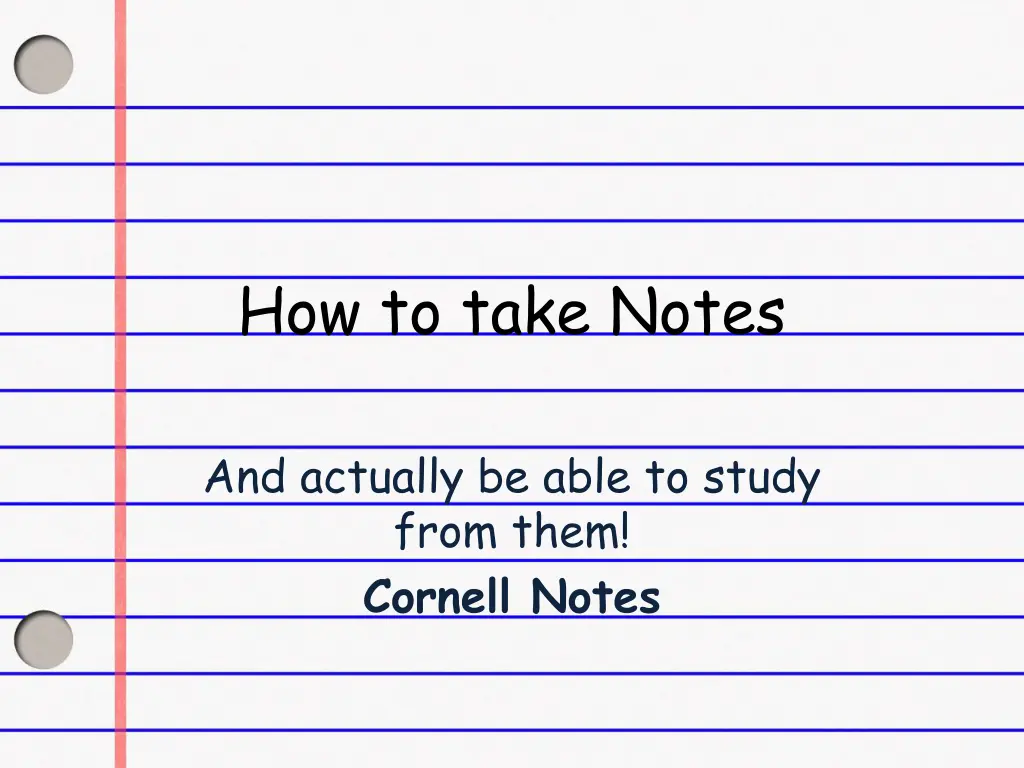 how to take notes n.w