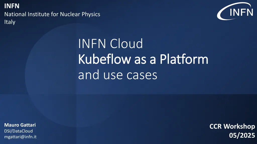 infn national institute for nuclear physics italy n.w