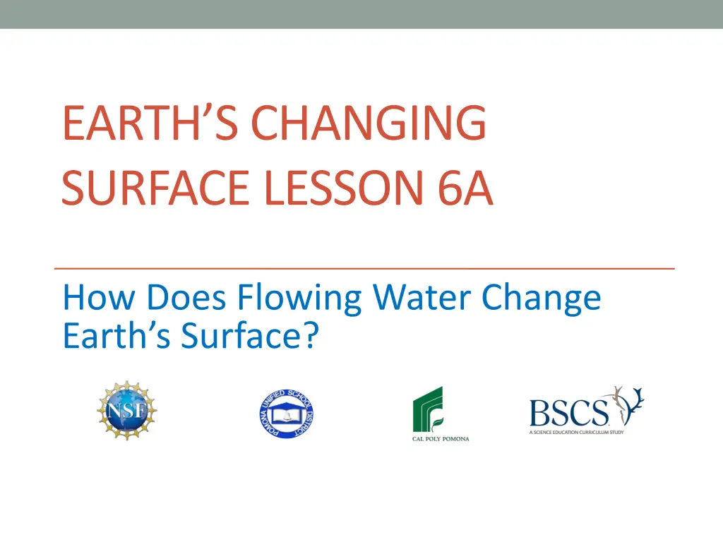 earth s changing surface lesson 6a n.w
