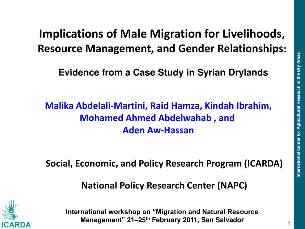 implications of male migration for livelihoods n.w
