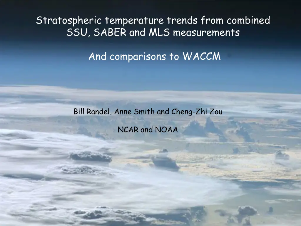 stratospheric temperature trends from combined n.w