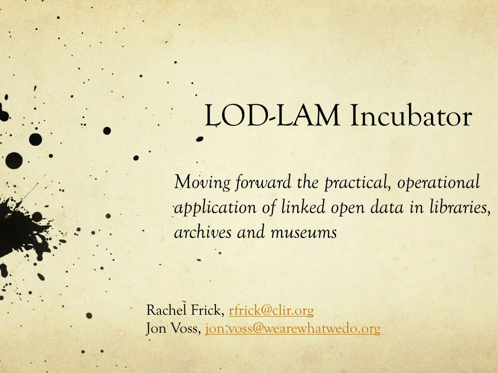 lod lam incubator n.w