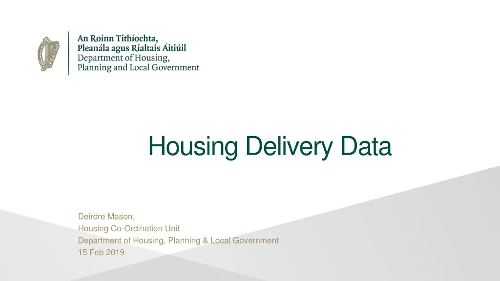 housing delivery data n.w