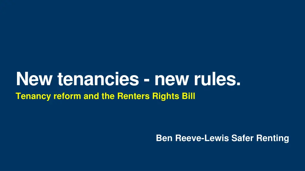 new tenancies new rules tenancy reform n.w