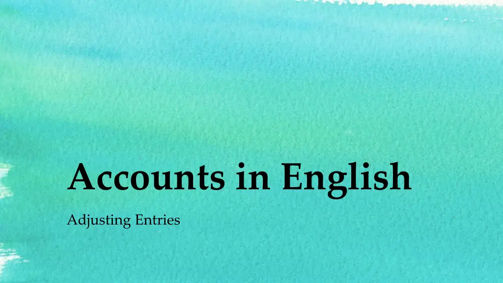 accounts in english n.w