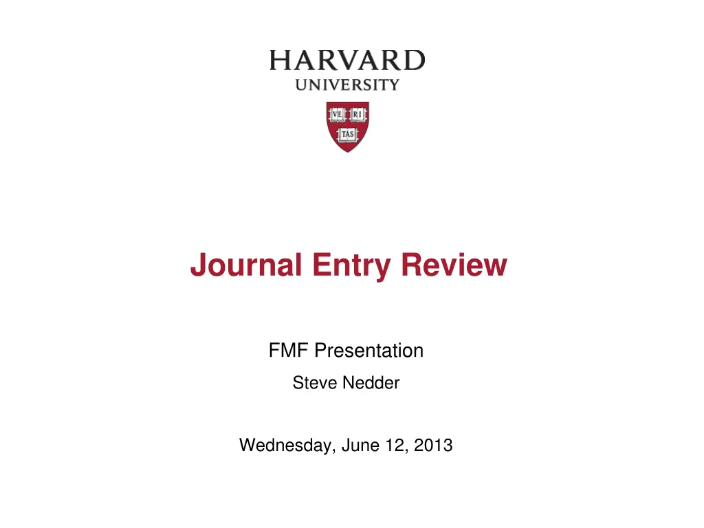 journal entry review n.w