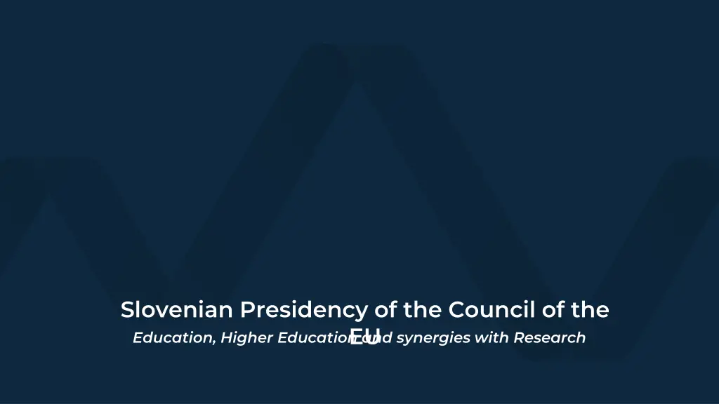 slovenian presidency of the council n.w