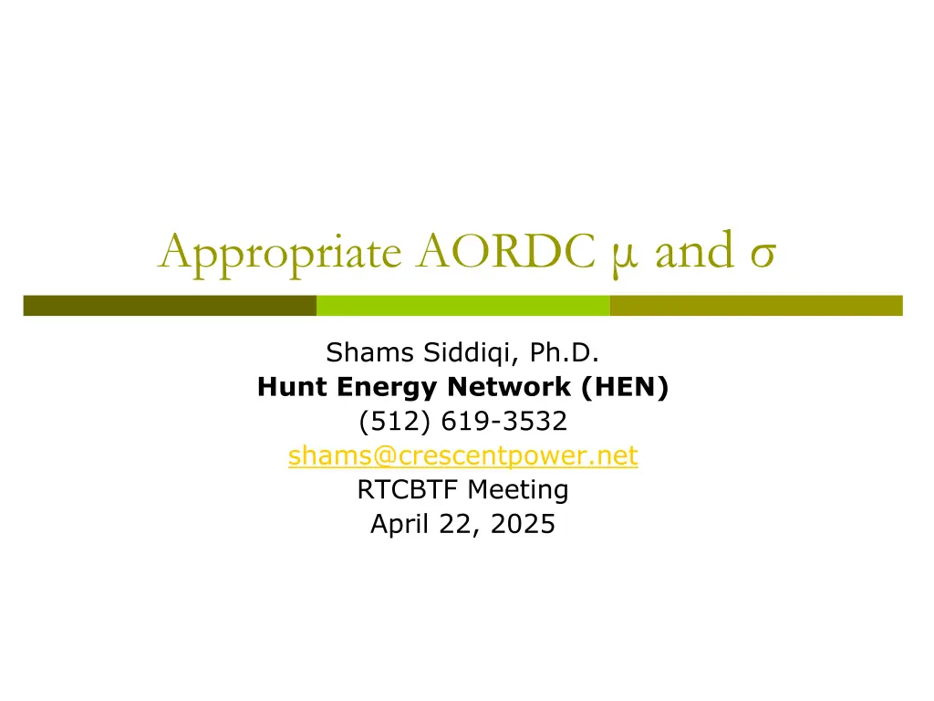 appropriate aordc and n.w