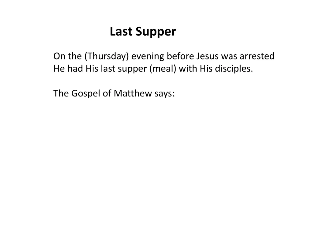 last supper n.w