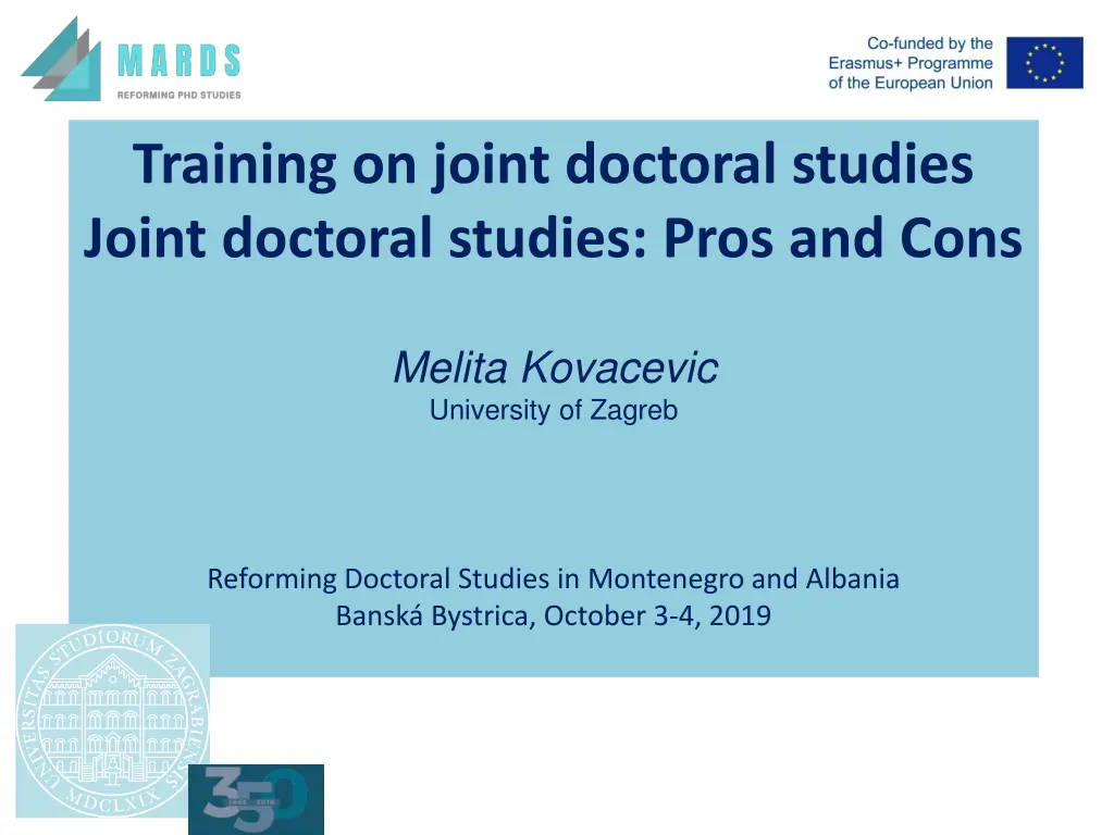 training on joint doctoral studies joint doctoral n.w