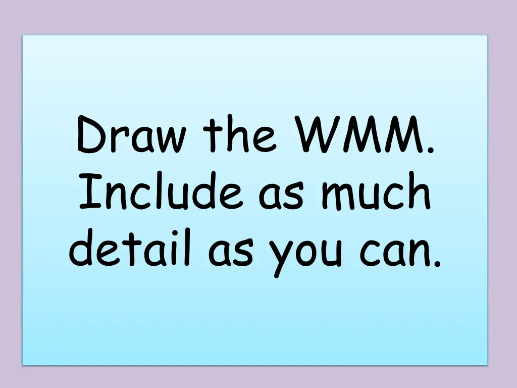 draw the wmm include as much detail as you can n.w