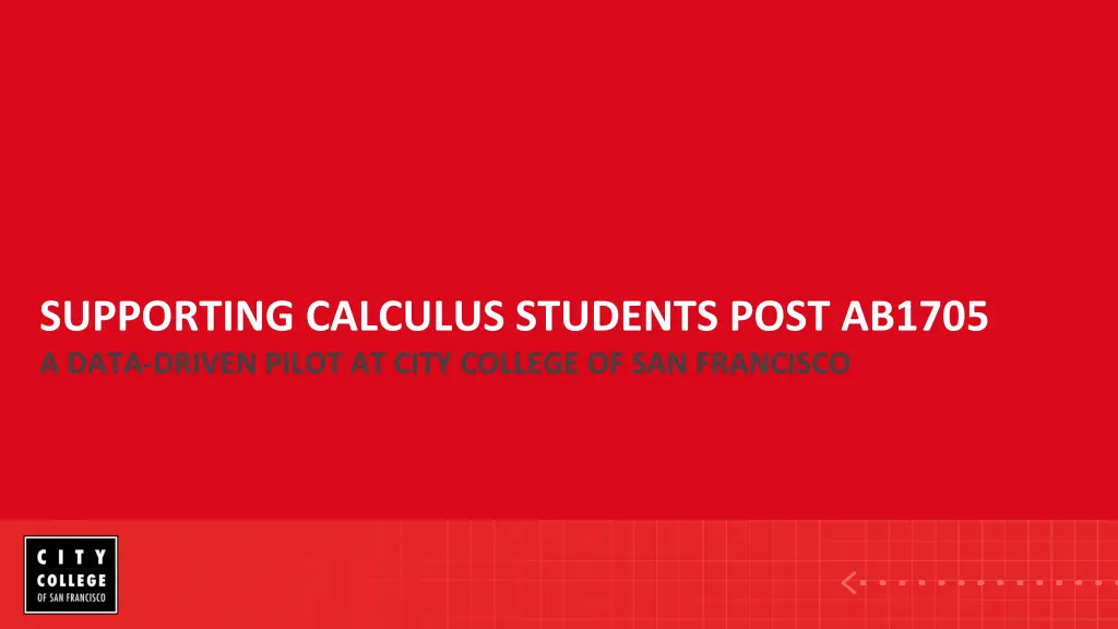 supporting calculus students post ab1705 a data n.w