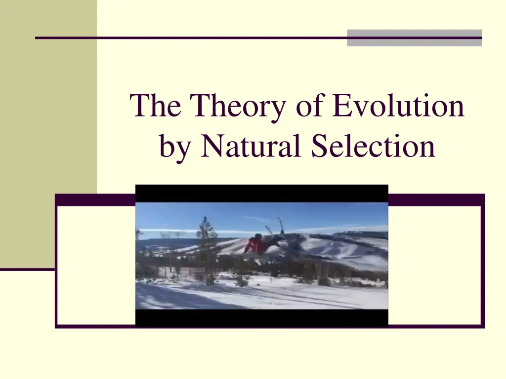 the theory of evolution by natural selection n.w