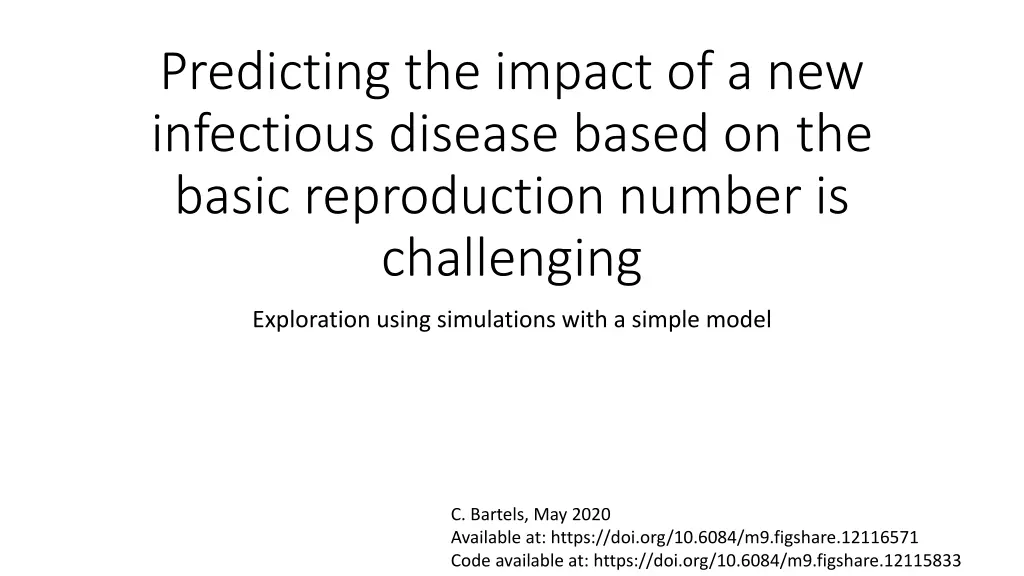 predicting the impact of a new infectious disease n.w