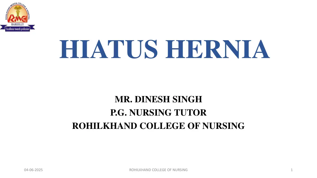 hiatus hernia n.w