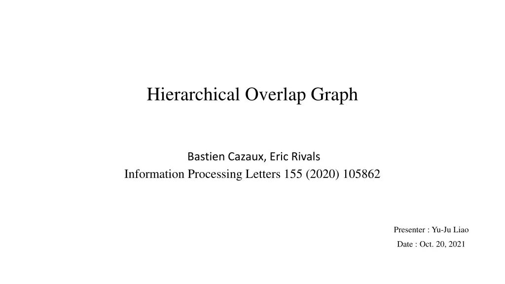 hierarchical overlap graph n.w