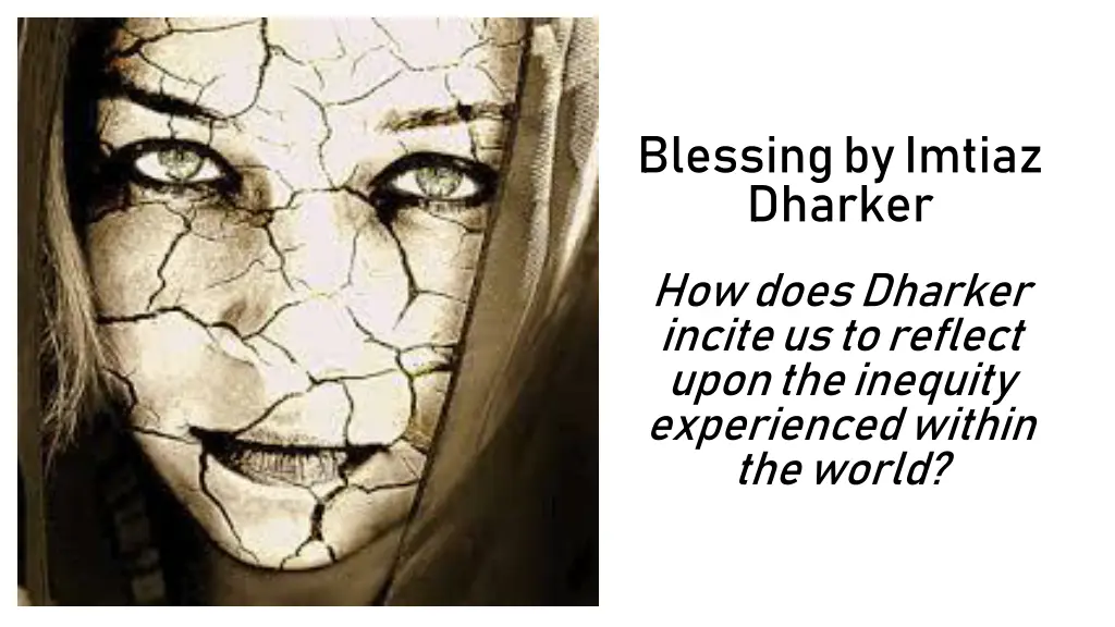 blessing by imtiaz dharker n.w