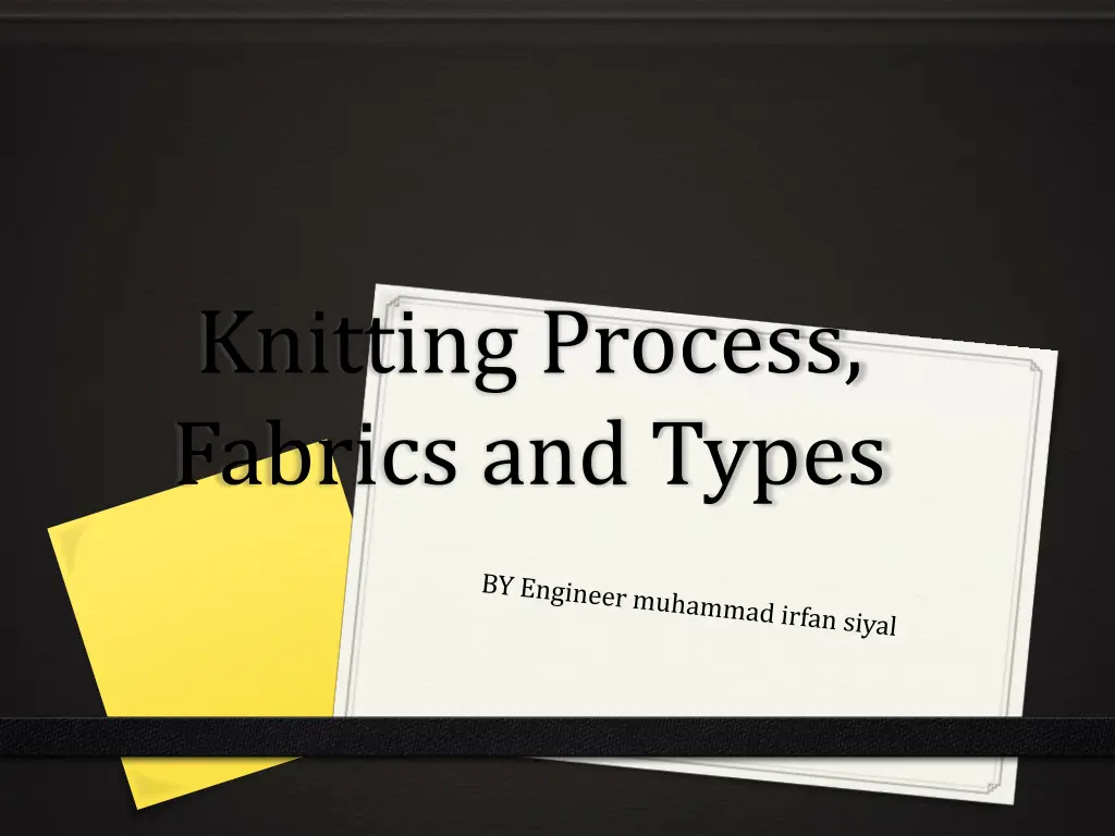 knitting process fabrics and types n.w
