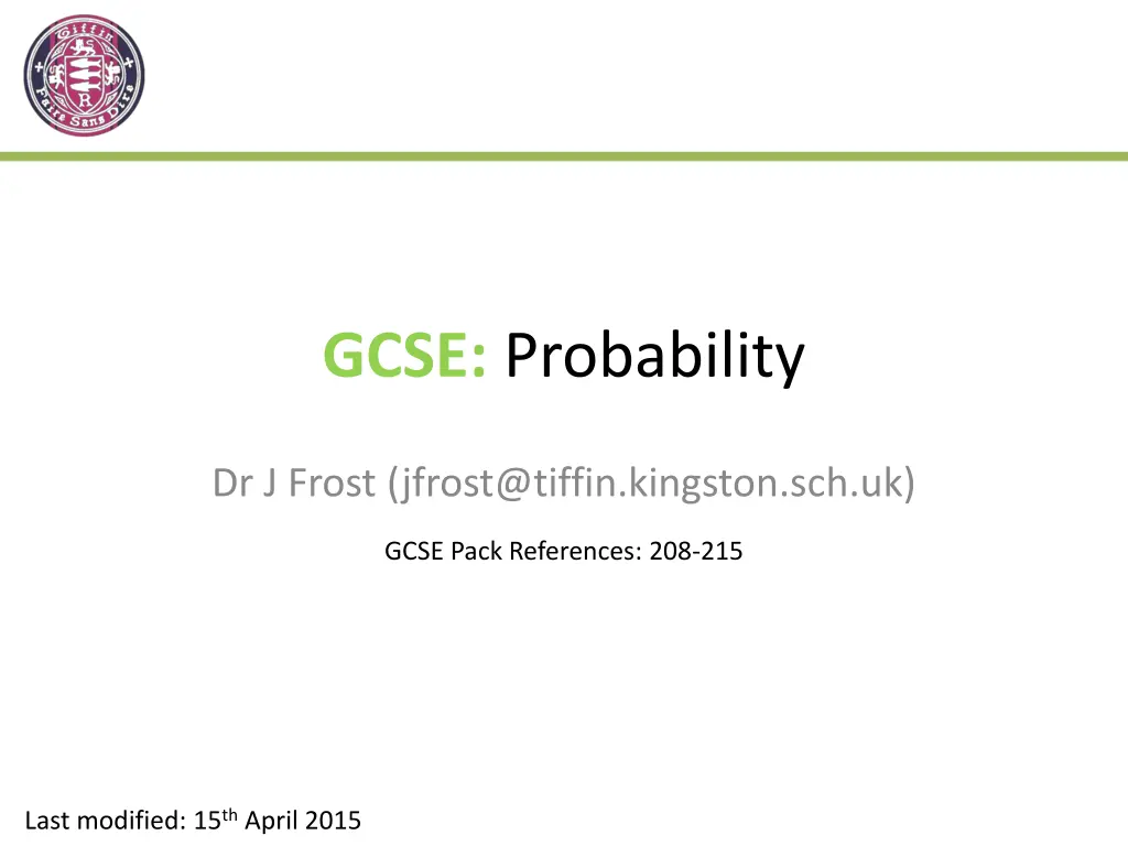 gcse probability n.w