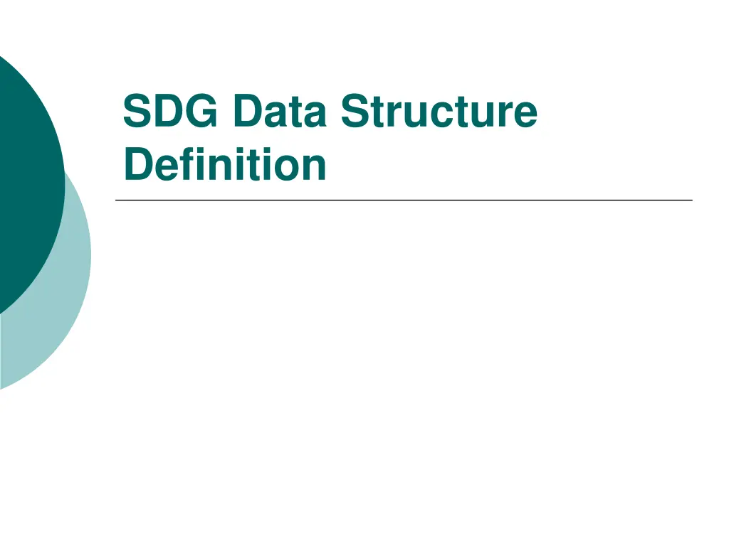 sdg data structure definition n.w