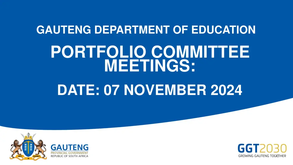 gauteng department of education portfolio n.w