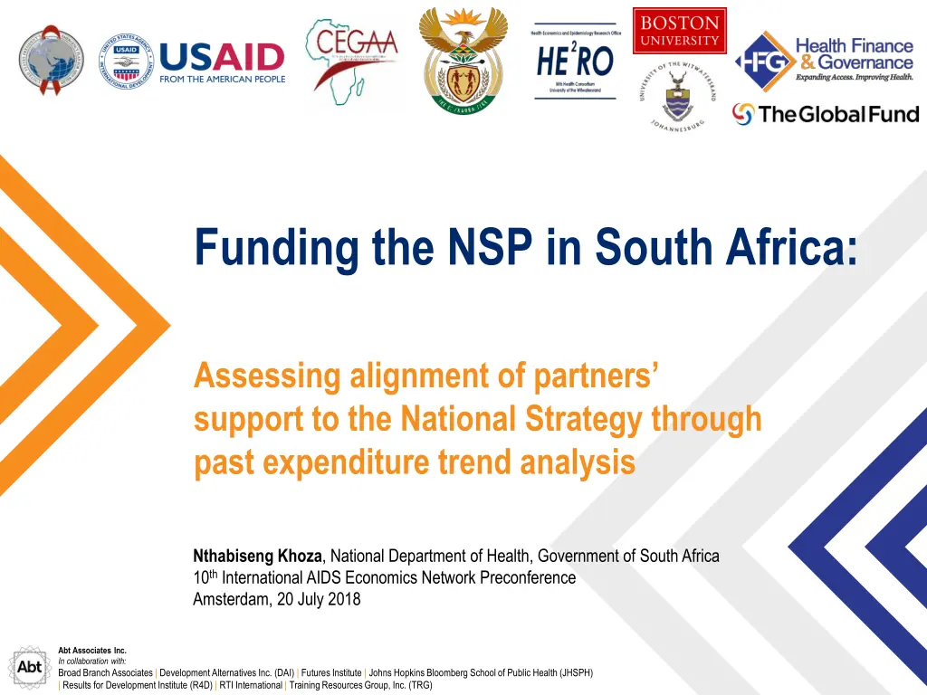 funding the nsp in south africa n.w