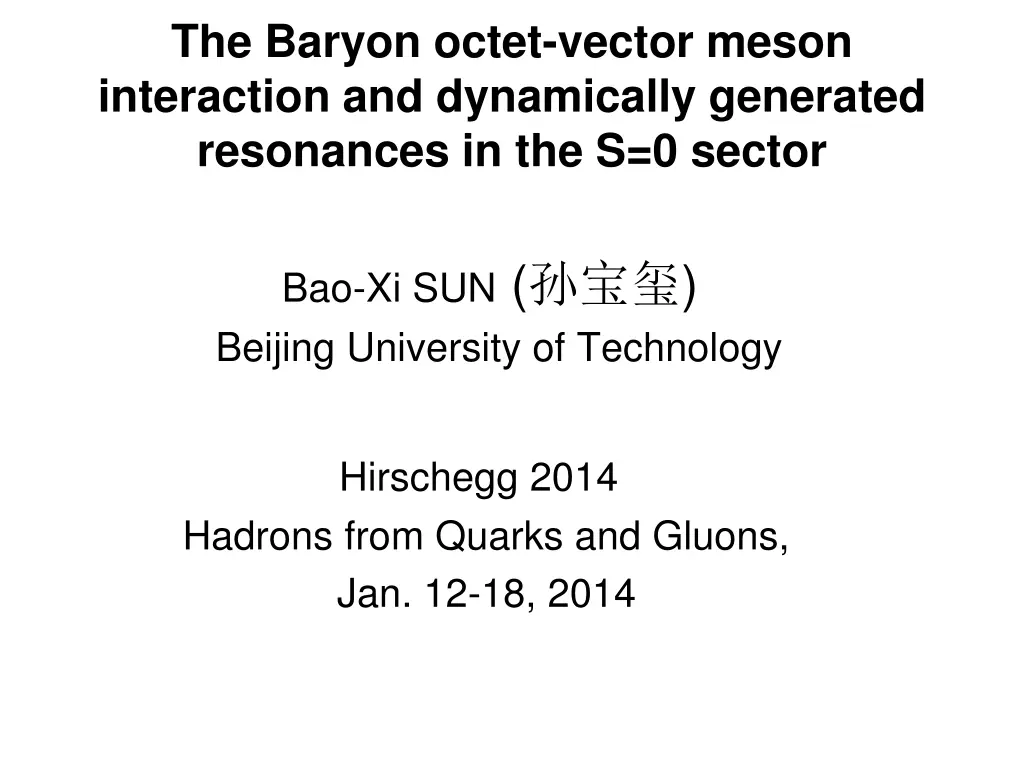the baryon octet vector meson interaction n.w