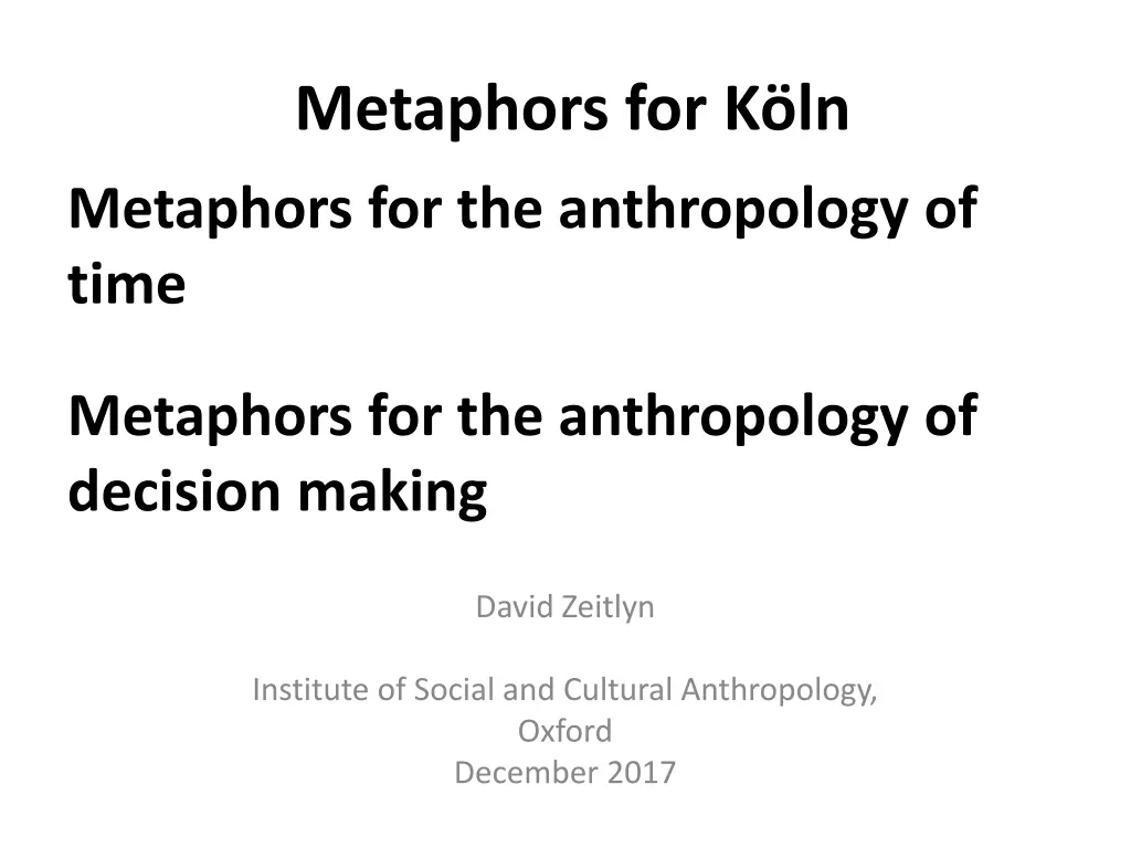 metaphors for k ln n.w