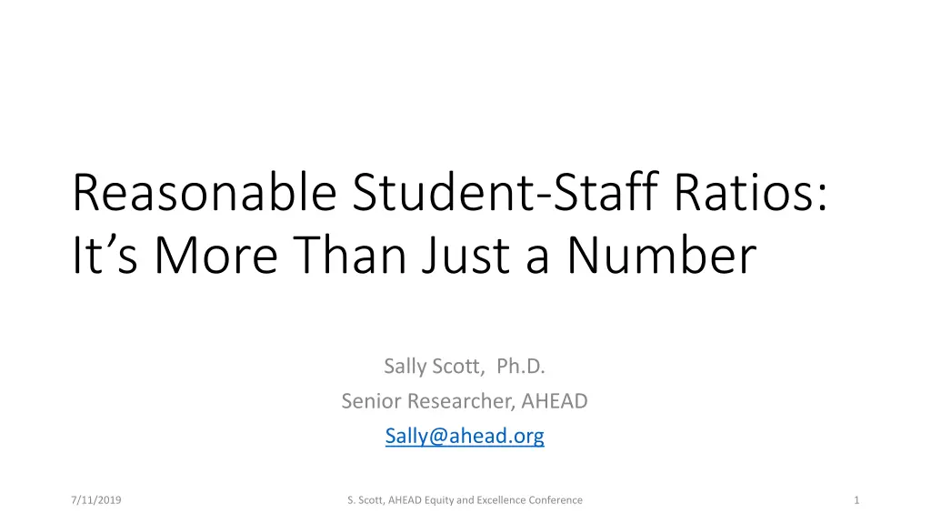 reasonable student staff ratios it s more than n.w