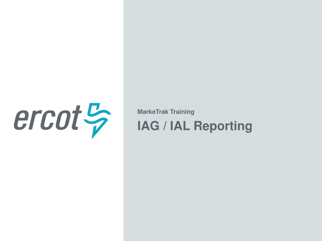 marketrak training iag ial reporting n.w