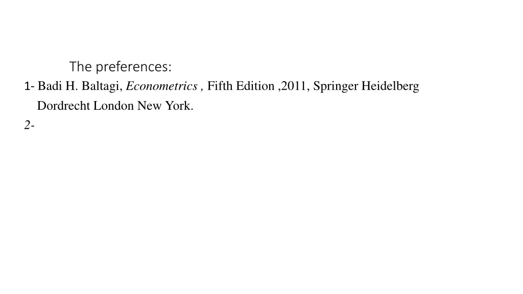 the preferences 1 badi h baltagi econometrics n.w