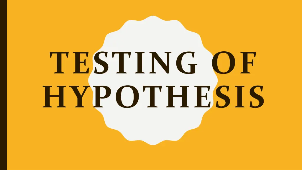 testing of hypothesis n.w
