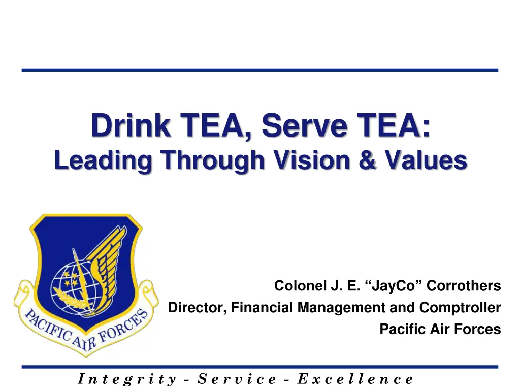 drink tea serve tea leading through vision values n.w