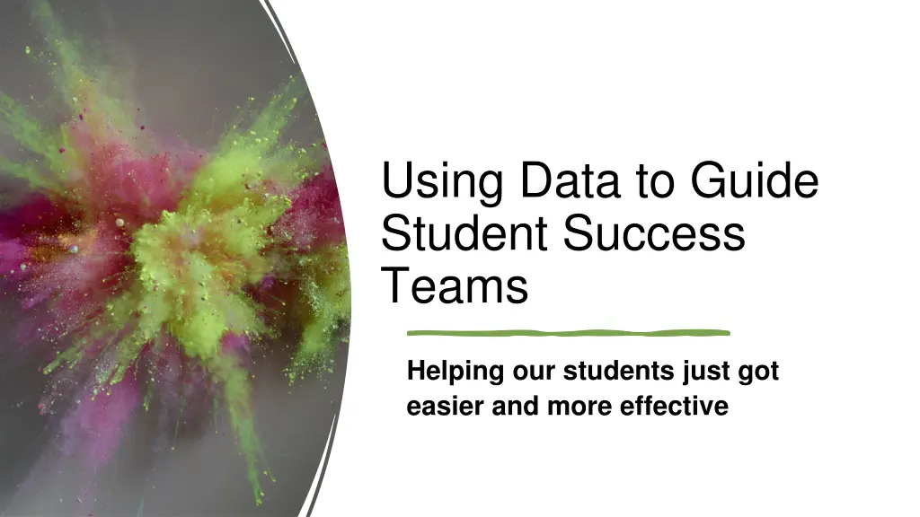using data to guide student success teams n.w