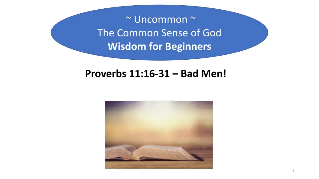 uncommon the common sense of god wisdom n.w