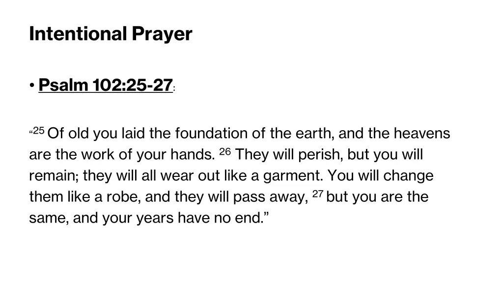 intentional prayer n.w