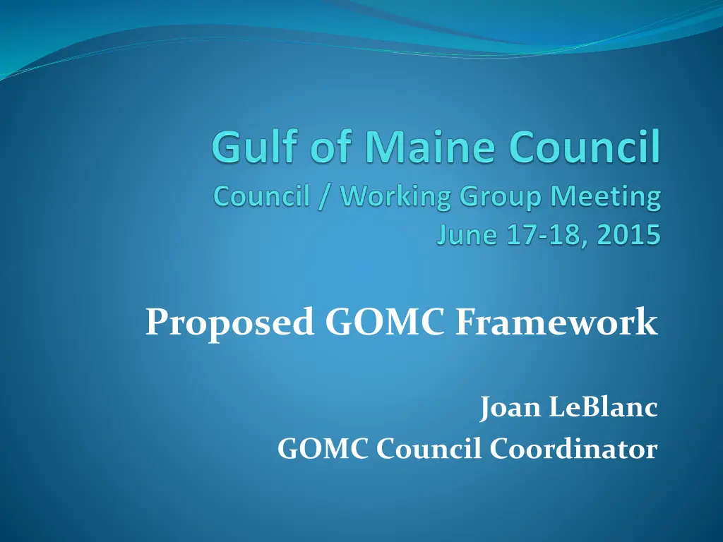 proposed gomc framework n.w