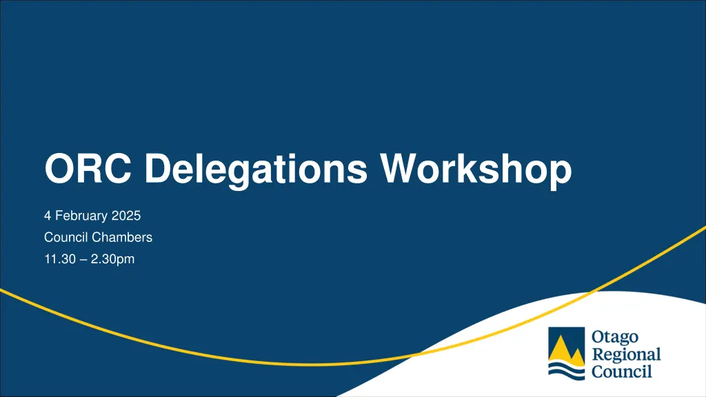 orc delegations workshop n.w