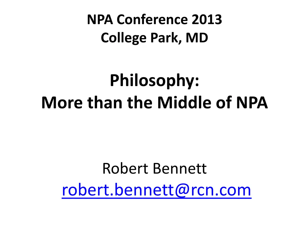 npa conference 2013 college park md n.w