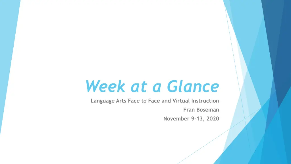 week at a glance language arts face to face n.w