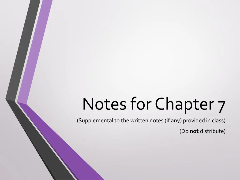 notes for chapter 7 n.w